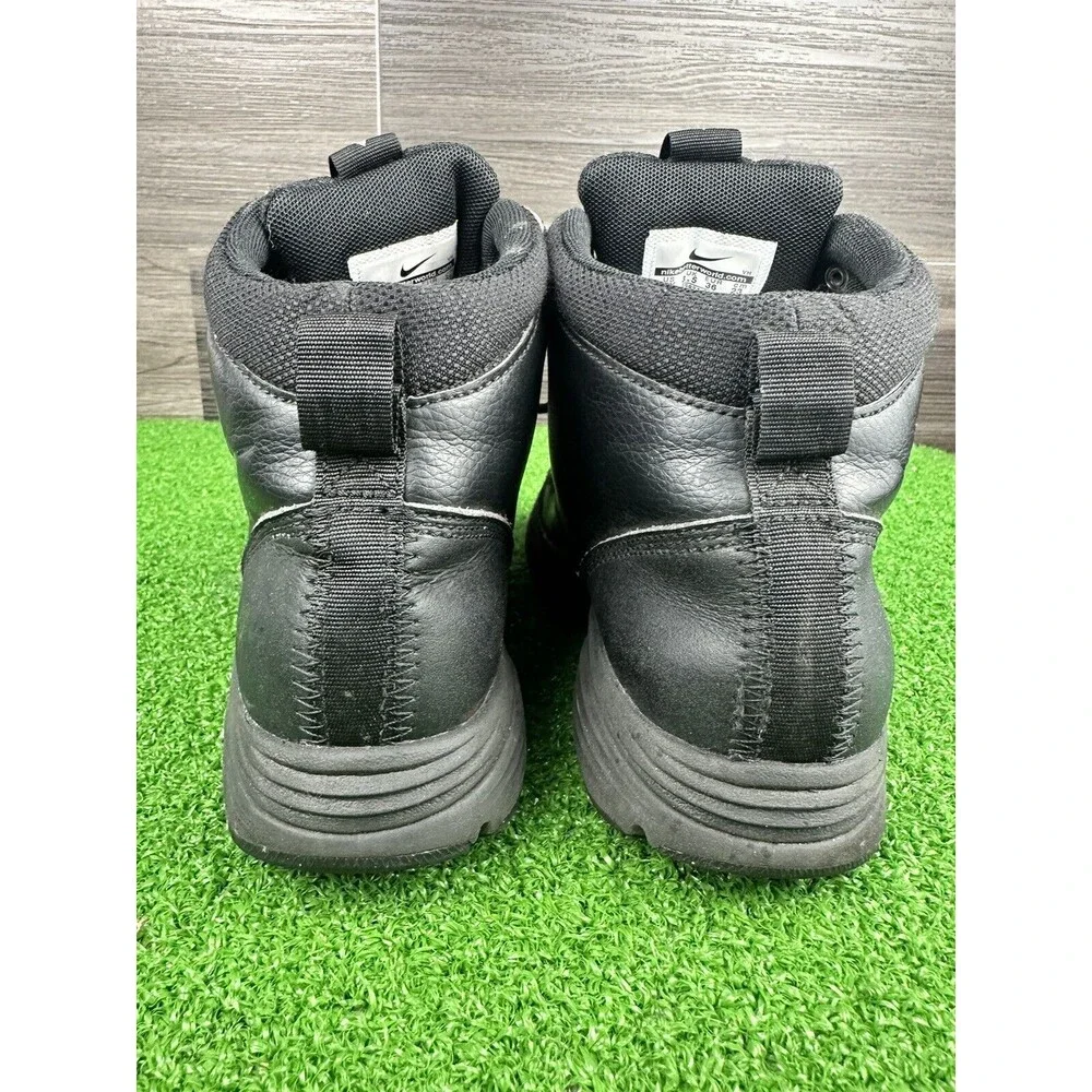 Nike ACG Manoa Triple Black 47249-001‎ High Top Hiking Boots 4y